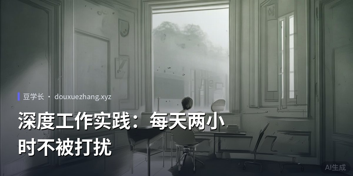 深度工作实践：每天两小时不被打扰